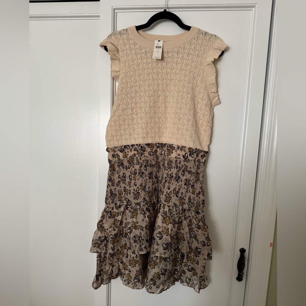 ANTHROPOLOGIE Current Air Mixed Media Dress Size XL BNWT